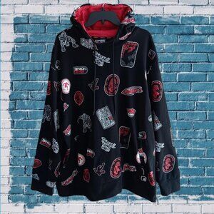 AND1 Men's Fadeaway Pullover Hoodie Sweatshirt Basketball Black Size 3XL